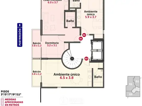 Departamento en Venta de 2 ambientes
