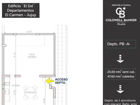 VENTA DPTO EN POZO - PLANTA BAJA A