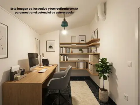 Departamento 2 ambientes con 1 baño