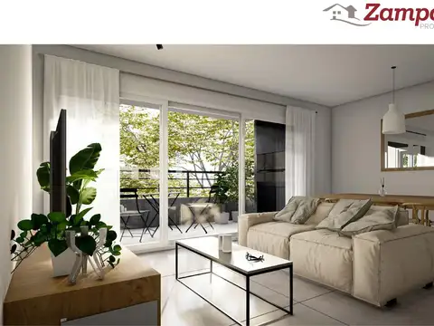 Departamento 2 ambientes con 1 baño