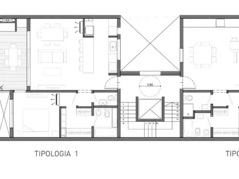 Departamento 2 ambientes con 1 baño