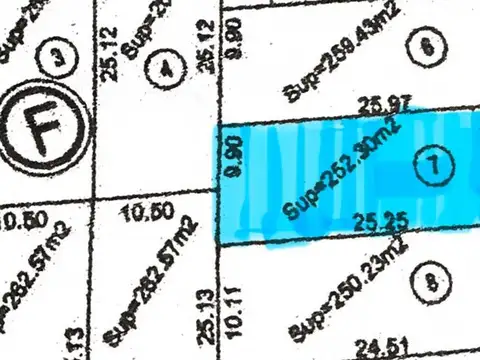 Venta lote 252 m2 B° Agua y Energía Plan 25 Maipú.