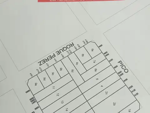 Lote 8,66x 43mts - 375M2- . Construibles 675 M2. PB libre para cocheras y 3 pisos-