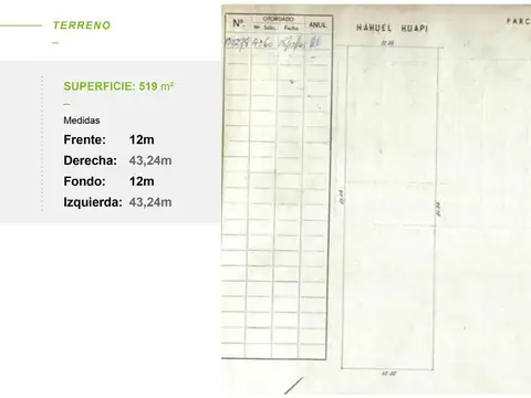 Terreno en Venta, FOT 1,6