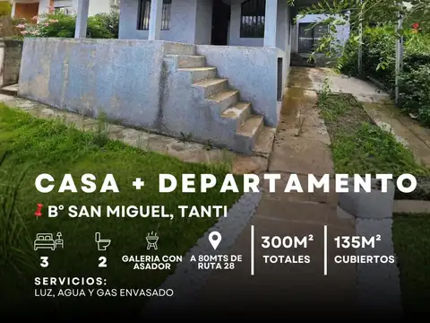 Venta De Casa   Dpto A 80Mts De La Ruta 28. B° San Miguel, Tanti