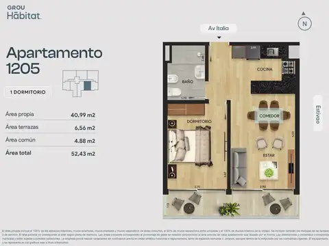 Departamento en Venta al Norte