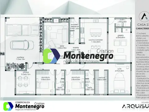 Casa 4 ambientes con 4 baños