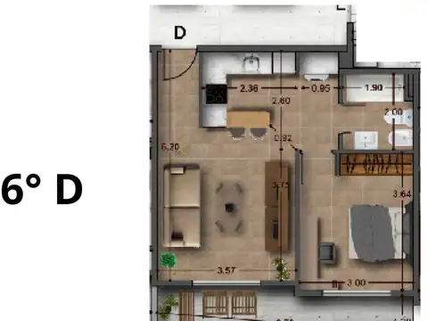 Departamento en Venta de 2 ambientes