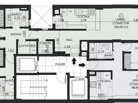 Departamento en Venta de 2 ambientes