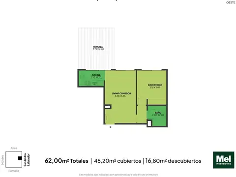 San Isidro Labrador 4556 , Piso 7