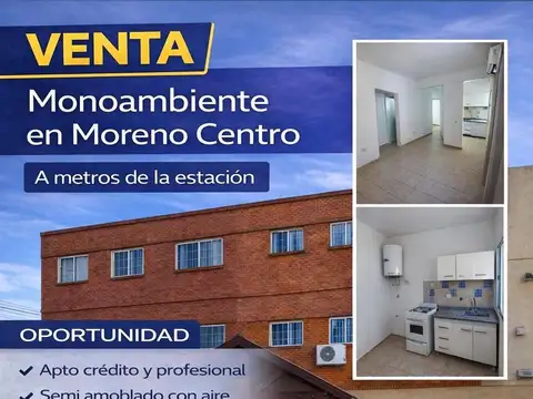 DEPARTAMENTO EN VENTA MONOAMBIENTE - MORENO