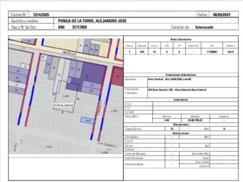 Terreno en Venta de 207,0 m2