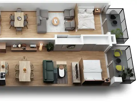 Departamento Monoambiente con 1 baño