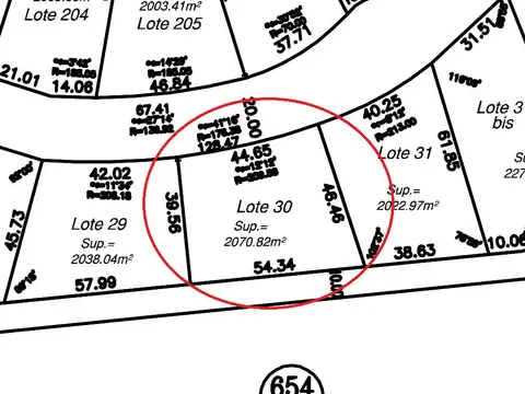 Lote terreno 30 en venta. Barrio La Elina, Comarcas de Luján.  FINANCIACION.