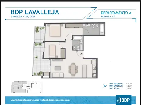Departamento en Venta en Villa Crespo, USD 173.195