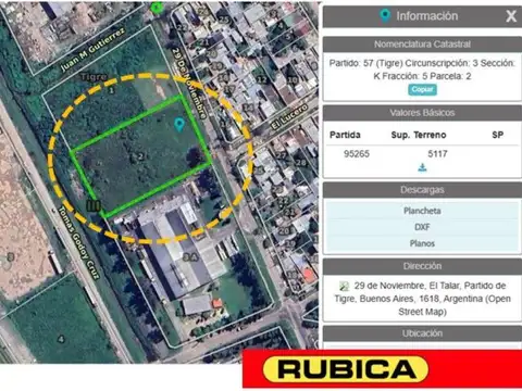 Terreno Industrial de 5117 m2 - El Talar - Tigre