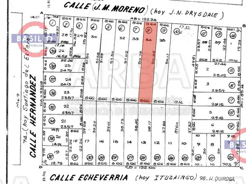 Terreno en Venta 50  mts Fondo