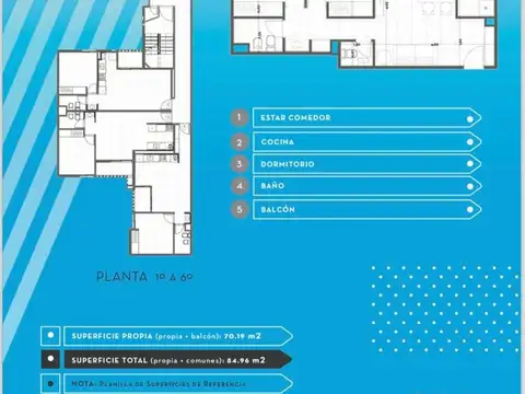 Departamento en Venta de 1 dormitorio