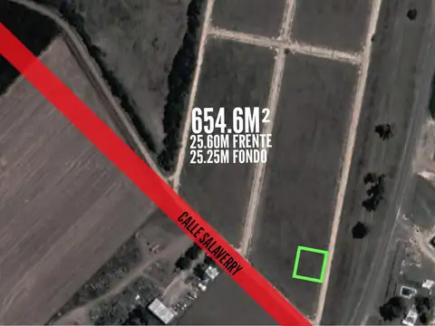 Terreno en venta - 654mts2 - Salto