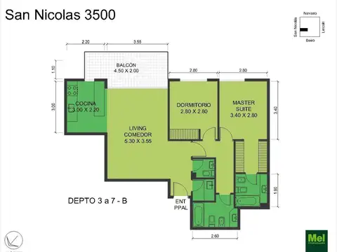 Departamento en Venta de 2 dormitorios