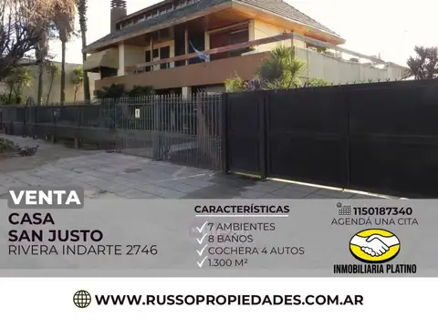 Venta Casa de 7 ambientes en San Justo - Excelente Propiedad