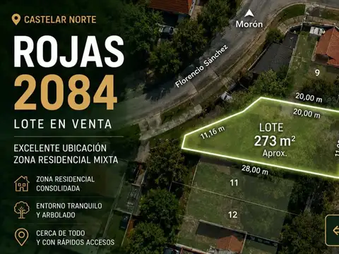 VENTA LOTE 10 x 20 CASTELAR NORTE