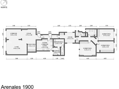 Departamento en Venta de 5 ambientes