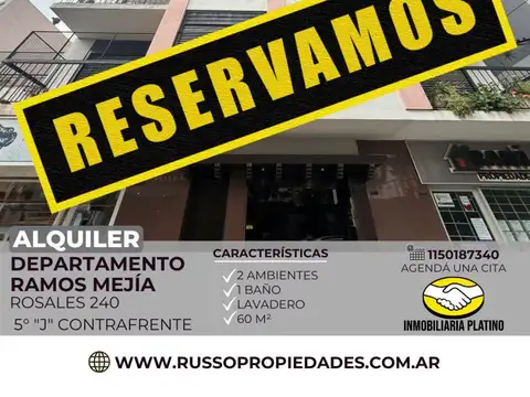 Alquiler de Departamento 2 Ambientes - Ramos Mejia