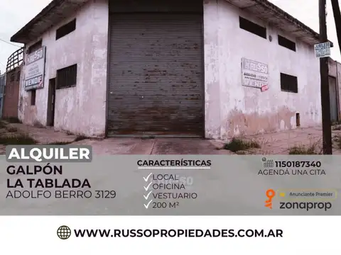 Alquiler de Galpon en La Tablada, La Matanza