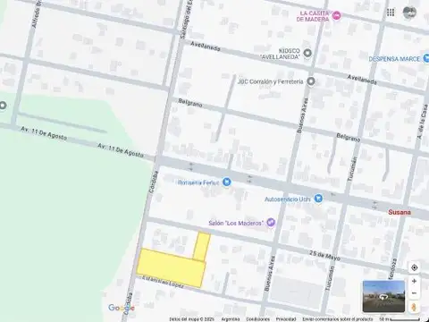 Terrenos a la venta en la localidad de Susana, Santa Fe