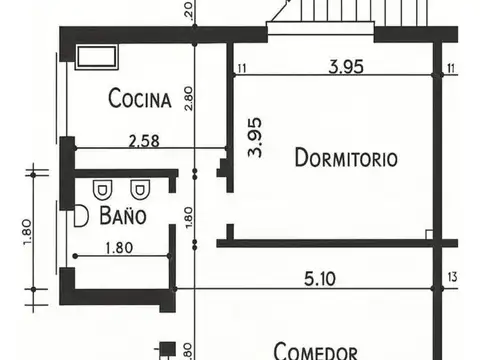 Depto Tipo Casa en Alquiler de 1 dormitorio