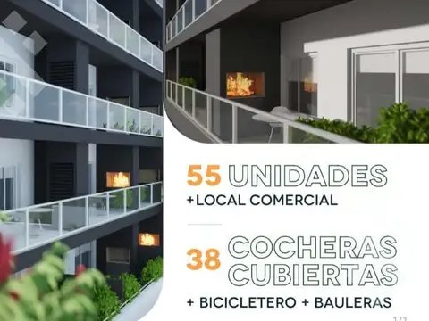 VENTA : DEPART 1 DORM C/ BALCON TERRAZA Y PARRILLA