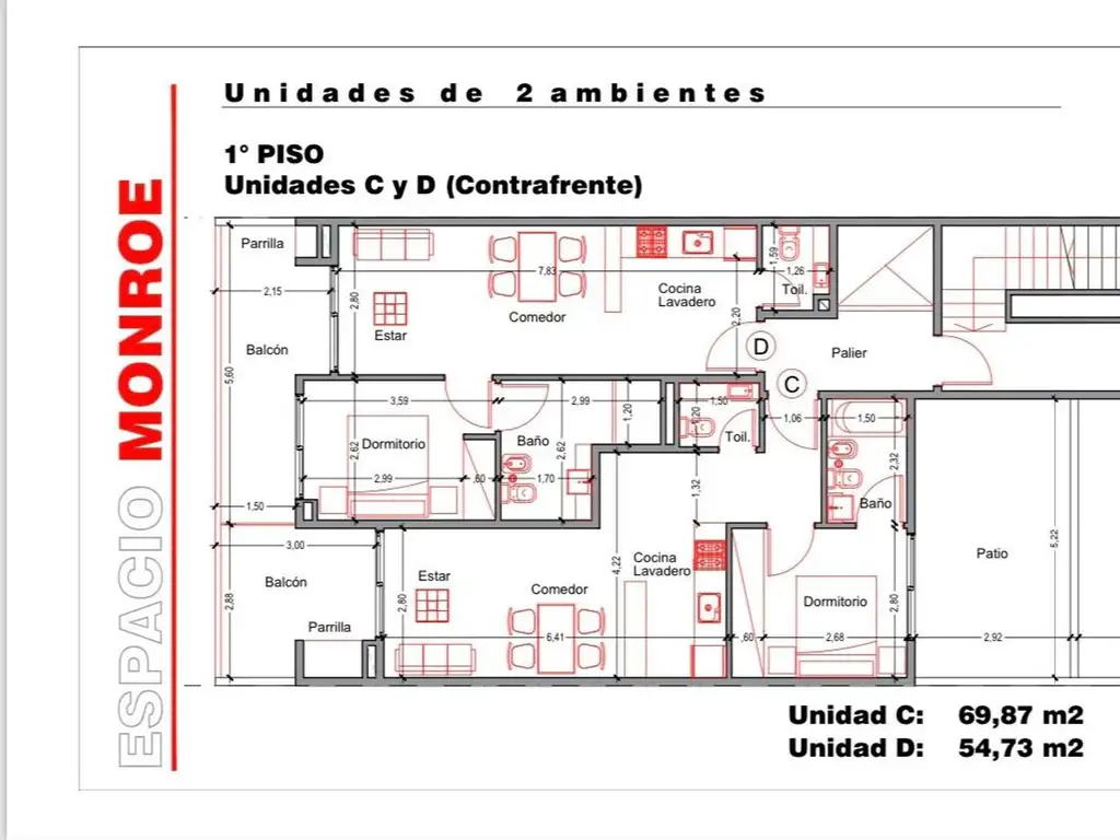 Venta deptos 1 2 y 3 amb +Local C/Coch pisc amén Av. Monroe  de 34 Unidades en Villa Urquiza