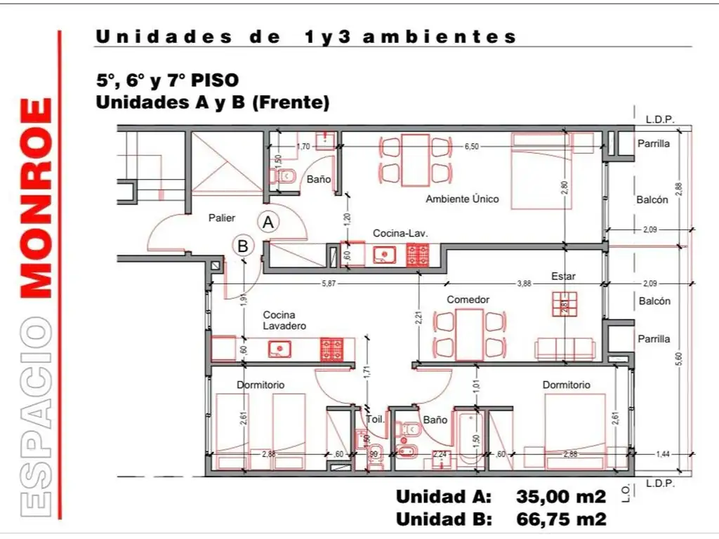 Venta deptos 1 2 y 3 amb +Local Coch pisc aménit Av. Monroe  de 34 Unidades en Villa Urquiza