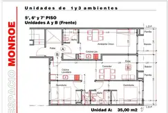 Venta deptos 1 2 y 3 amb +Local Coch pisc aménit Av. Monroe  de 34 Unidades en Villa Urquiza
