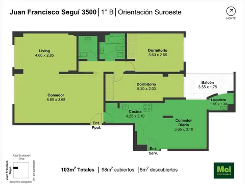Juan Francisco Segui 3500, Piso 1