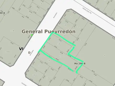 Lote doble frente en barrio Chauvin