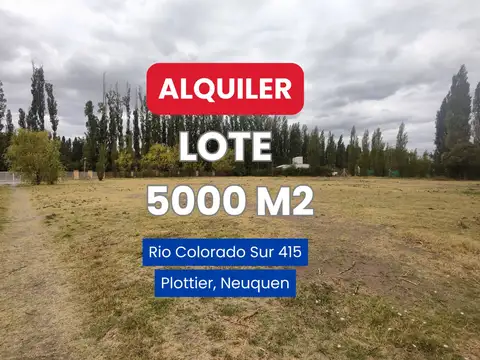 Alquiler lote 5000 m2 rio colorado 425 plottier