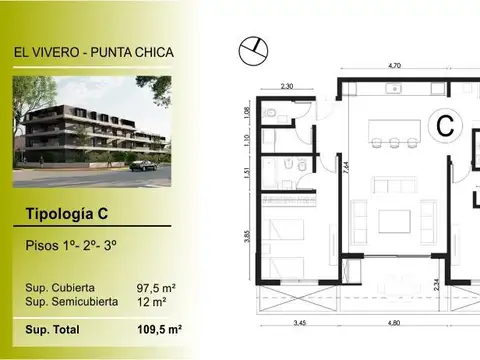 Departamento en Venta en Punta Chica, $ 486.923.204