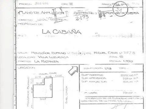 Terreno en Venta 51,07  mts Fondo