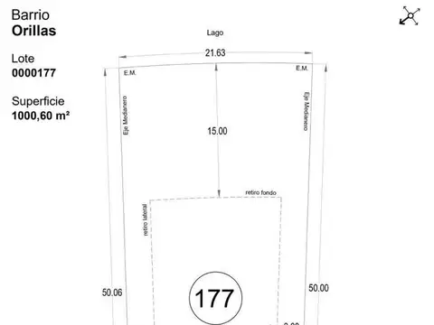 Terreno en Venta de 1000,0 m2