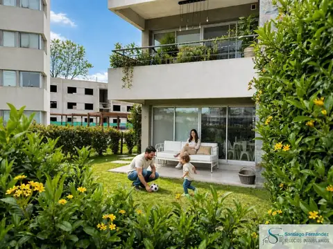 Departamento en venta de 3 ambientes con jardin a la Crystal  Lagoon Pilar