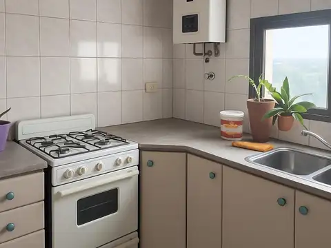 Departamento 2 ambientes con 1 baño