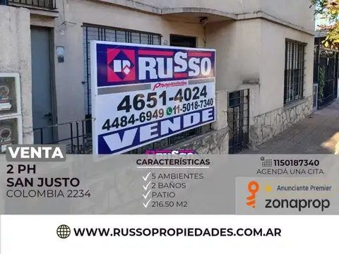 Venta 2 PH 2 y 3 ambientes San Justo