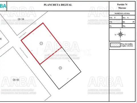 Terreno Fraccion  en Venta ubicado en Cuartel V, Moreno, G.B.A. Zona Oeste - DAM2607_LP511880_1