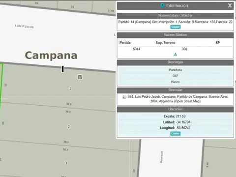 Terreno en Venta en Centro  - Campana, USD 98.000