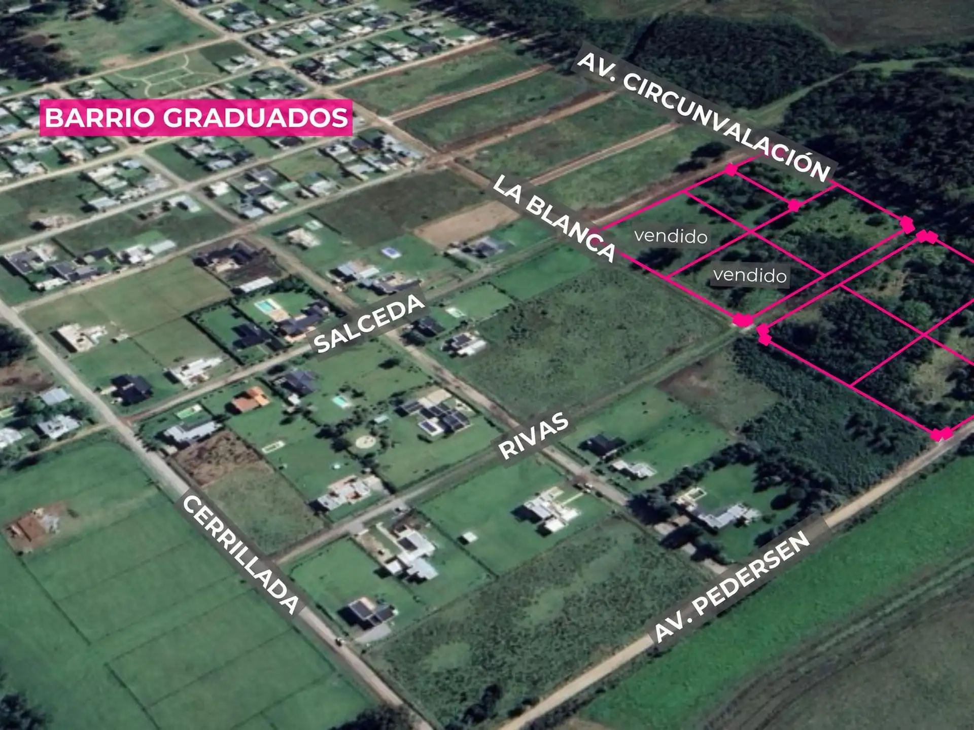 Terreno 4600m² en zona Pedersen, apto subdivisión