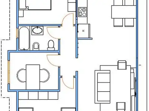 Casa 4 ambientes con 1 baño