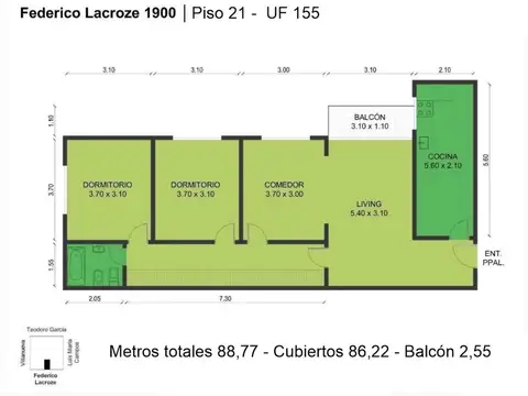 Departamento en Venta - 3 ambientes en Belgrano APTO CREDITO
