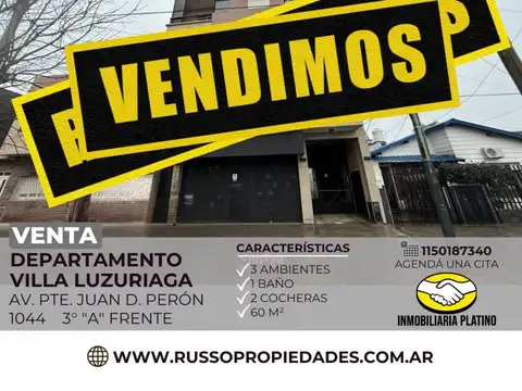 Departamento en Venta en Villa Luzuriaga, Partido de La Matanza